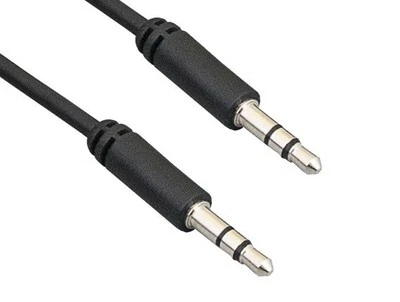 25ft Ultra Slim 3.5mm Male to Male Stereo Audio AUX Cable, Black - Image 1 of 2