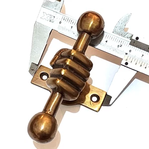 large 4"inch pull handle FIST solid brass old style shape HAND knobs heavy 100mm - Picture 1 of 12