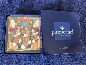 Posavasos de Navidad Pimpinela, respaldo de corcho, juego de 6 - Imagen 1 de 5