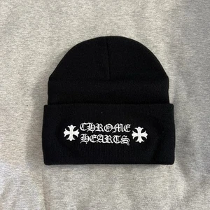 Chrome Hearts Logo Beanie Black - Picture 1 of 8