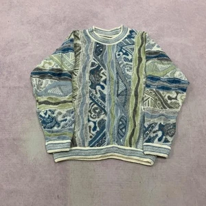 Coogi Knitted Jumper with Tags abstract patterned knit sweater, made in Men's M - Picture 1 of 7