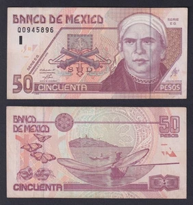 Mexico Banknote 50 PESOS 1998 P.-107c BB/VF - Picture 1 of 1