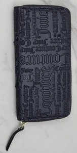 Juicy Couture Bi-fold Wallet Multi Compartment Black And Gold Ext. White Int. - Picture 1 of 21