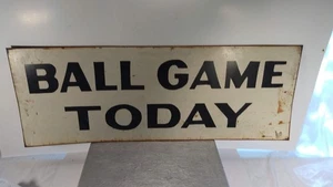 Großes Vintage Blechschild "Ballspiel heute" Old Orchard Beach Mummert Made USA - Bild 1 von 5