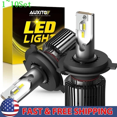 H4 9003 LED Headlight Super Bulb Bright White 6000K 50W X1 Series Update 1-10Set - Image 1 of 4