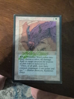 Magic the Gathering Prismatic Ward Hand Painted Alter Card Autographed - Image 1 of 2