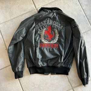 VTG Ferrari Testarossa Jacket Sz Small RARE 80s 90s Car Automotive Bomber - Picture 1 of 10