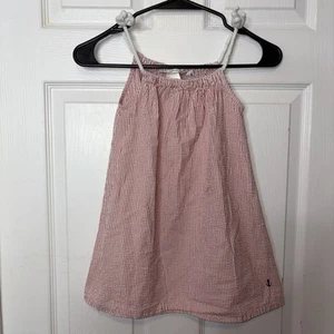 Girls Size 6 Pink Seersucker Sun Dress H&M Brand 1651-Z - Picture 1 of 5