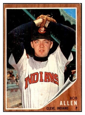 1962 TOPPS #543 BOB ALLEN INDIANS EX-MT SET BREAK 534222 (KYCARDS) - Image 1 of 2