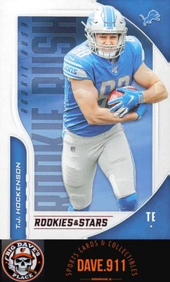 T.J. Hockenson 2019 Panini Rookies & Stars Rookie Rush #RR-TH Detroit Lions - Image 1 of 2