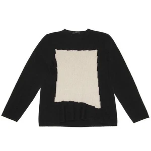 Y's for men Front Square Jacquard Knit Sweater Size 2(K-155322) - Picture 1 of 12