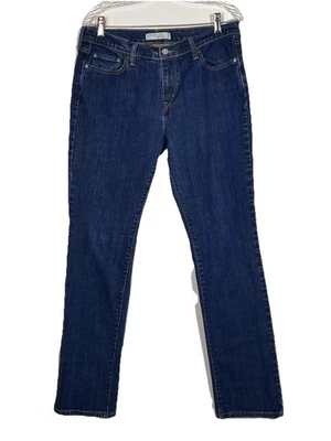 Levi Strauss Womens Jeans 505 Dark Wash Straight- Blue - 12 Long Great Condition - Image 1 of 4