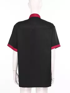 Unisex Mens Womens Chef Cooker Uniform Jacket Coat Double-Breasted Short Sleeve - Picture 1 of 34