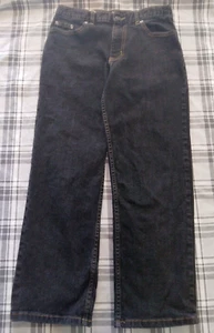 Wonder Nation Boys Relaxed Husky Straight Black Denim Jeans Size 12 (28" W) - Picture 1 of 9