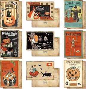 36 Pack Vintage Halloween Postcards Scary Pumpkin Cats Blank Greeting Cards Post - Picture 1 of 7