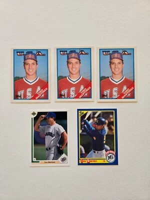 Tarjetas de béisbol Tino Martínez vintage Topps, Donruss, Fleer - (5) lote de tarjetas Foto 1 de 3