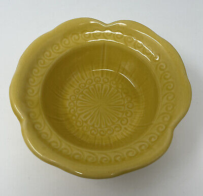 McCoy Pottery Vintage Flower Bowl Yellow Swirls Mid Century USA Crazing • 35€