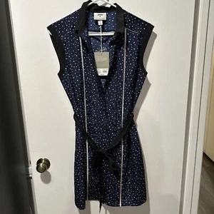 Jason Wu Target Dress Women Small Blue Polka Dot Collared - Picture 1 of 2