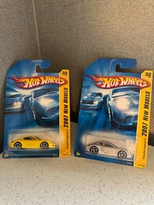 Hot Wheels Lot 2x 2007 New Models Porsche Cayman S Yellow & Silver 32 Of 36 A4 - Picture 1 of 1