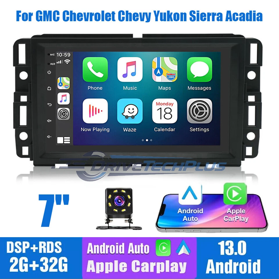 7" Pantalla Para Chevrolet GMC Sierra Chevy Yukon Carplay Radio de coche estéreo - Image 1 of 4