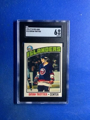 1976 O-PEE-CHEE BRYAN TROTTIER #115 ROOKIE RC SGC 6 - Image 1 of 2