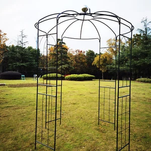 Metal High Garden Arch Iron Garden Arbors Gazebo for Wedding Ceremony Outdoor US - Picture 1 of 7