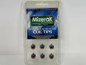 Steve Mizerak Leather Screws - on Cue Tips - Picture 1 of 3