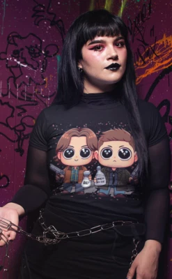 SPOOKY KOOK Supernatural Toon tshirt - Sizes 8-32 available - PLUS, GOTH, Halloween, Sale