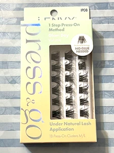 iEnvy Press & Go 18 Cluster Lashes M/L IP08 Glam Day Volume No Glue Needed *NIB* - Picture 1 of 16