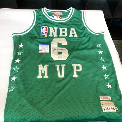 Bill Russell Signed Mitchell & Ness 1964-65 MVP Boston Celtics Jersey PSA DNA - Image 1 of 4