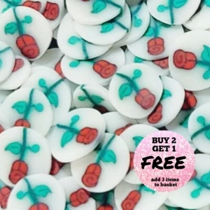 rose polymer clay slices, nail art, crafts, embellishments, roses - Picture 1 of 6