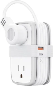 Tira de alimentación de viaje con puertos GaN 45W USB C 4 tomas de corriente espaciadas cable de 4 pies - Imagen 1 de 8
