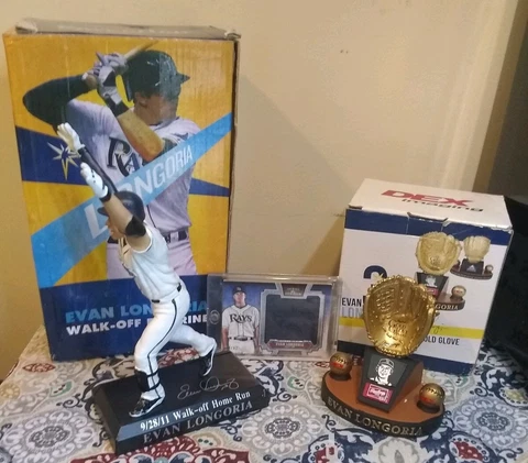 Evan Longoria RC Five Star Jumbo Relic Gold Glove SGA /92 MLB Ray's 4 Piece lot Cover