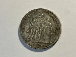 France 5 Francs Silver Hercules 1874 A (136-10) - Picture 1 of 2