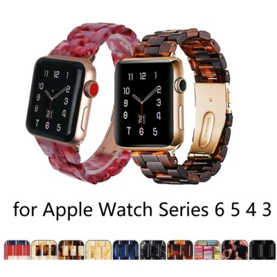 Link Strap Resin Luxury Band for Apple Watch Series 9 8 7 6 5 4 3 38/42/40/49mm - Image 1 of 4