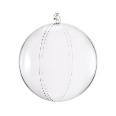 6 piezas adornos de plástico transparente bola 4 pulgadas 100 mm para decoración del hogar Foto 1 de 4