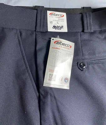 Calça uniforme Elbeco E254RN preta 40W sem bainha 37 pol. L sem aderência deslizante nova com etiquetas - Imagem 1 de 4