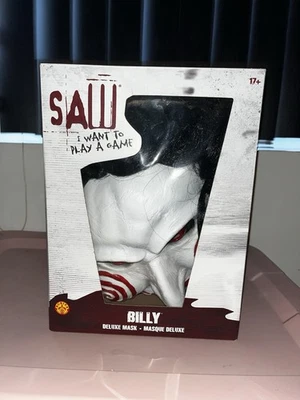 NEW SAW DELUXE BILLY THE PUPPET MASK IN BOX RUBIES VERY RARE HARD FIND IN HAND - Image 1 of 4