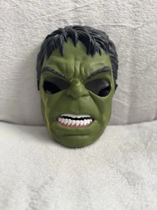 MARVEL 2011 Incredible HULK Green Hard Plastic Adjustable Kids Halloween Mask - Picture 1 of 3