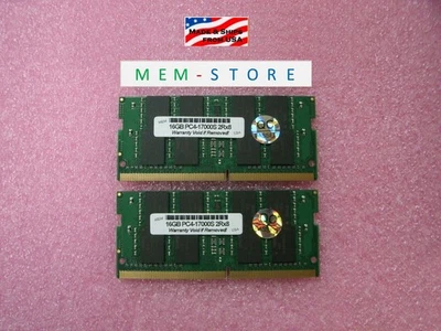 32GB 2x16GB DDR4-2133MHz SODIMM Memory Compatible w/ Dell Latitude 14 7000 E7470 - Image 1 of 4