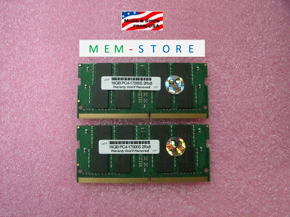 32GB 2x16GB DDR4-2133MHz SODIMM Memory Compatible w/ Dell Latitude 14 7000 E7470 - Image 1 of 4