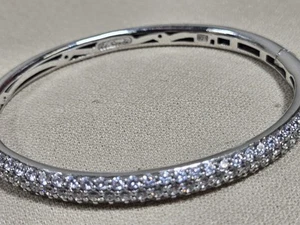 Brazalete Ti Sento de plata de ley con circonita cúbica - Imagen 1 de 8
