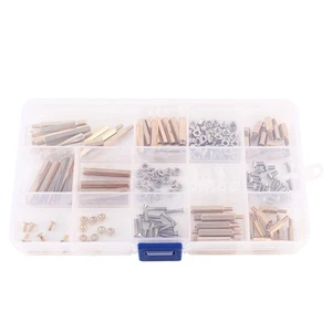 210x Screws Set Kit Copper Column Screw Nuts DIY For NEW - Afbeelding 1 van 7