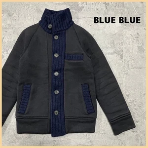 BLUE BLUE Japan Heavy Sweat Jacket Pure Indigo Tama FL2276 Hollywood Ranch - Picture 1 of 10