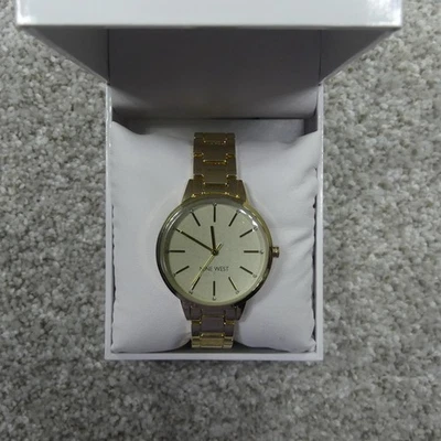 Nine West Watch Womens Gold Tone Stainless Steel Analog NW/2098 - Image 1 of 4