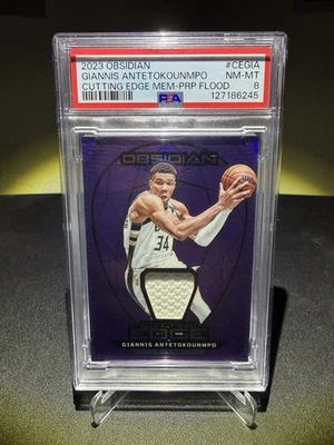2023 Panini Obsidian Cutting Edge Memorabilia Giannis Antetokounmpo Purple /49 - Image 1 of 2