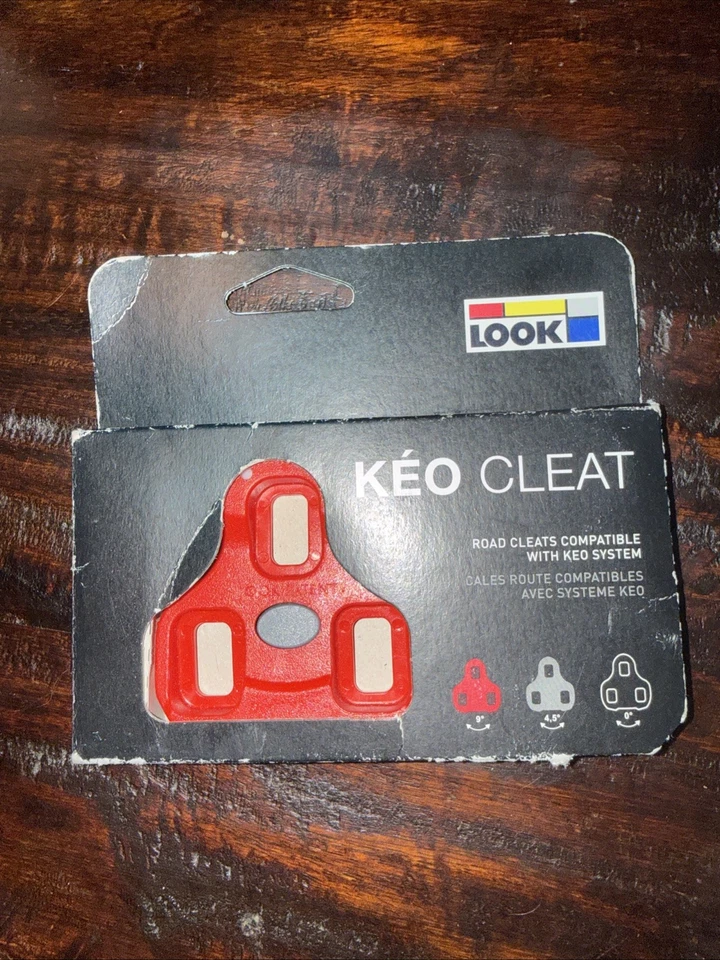Juego de tacos de repuesto de pedal Look Keo rojo 9 grados flotador con accesorios de montaje Foto 1 de 2