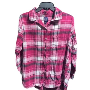 GAP Damen weiches Flanell Karo Hemd mit Knopfleiste Gr. M - Bild 1 von 4