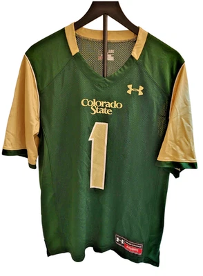 Colorado State Rams Football Jersey Under Armour Heat Gear Loose Men's Small - Image 1 of 4