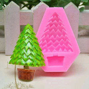 3D Christmas Tree Silicone Molds Soap Mold Cake Decorating Tools - Picture 1 of 11